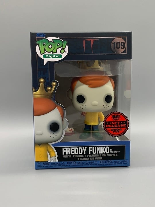 FUNKO POP! #109 FREDDY FUNKO AS GEORGIE IT *LE 2694* NFT EXCLUSIVE W/ PROTECTOR
