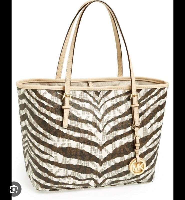Michael kors best sale zebra tote