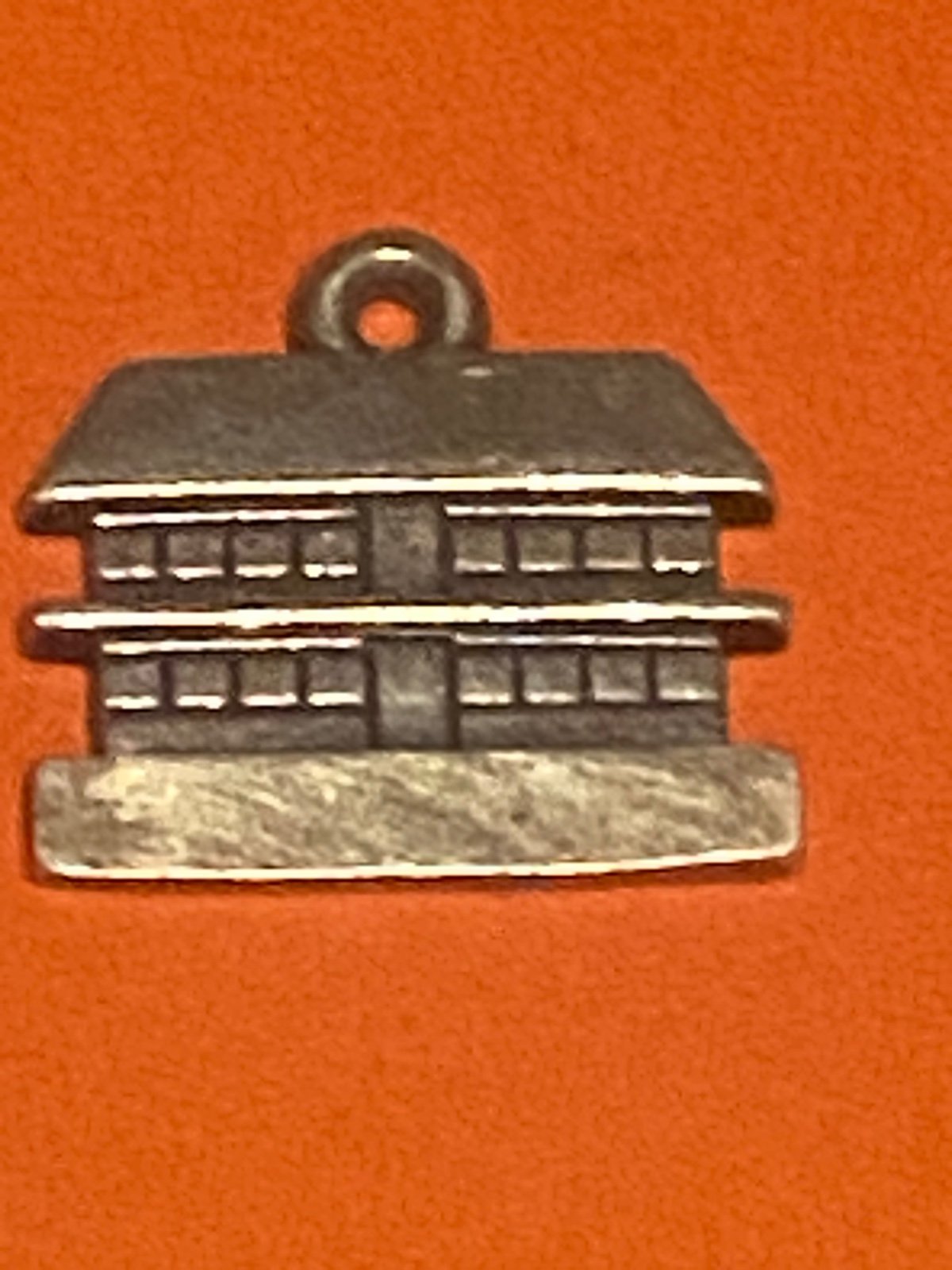James Avery Retired Silver Cabin or Haunted House for Halloween Charm Bracelet