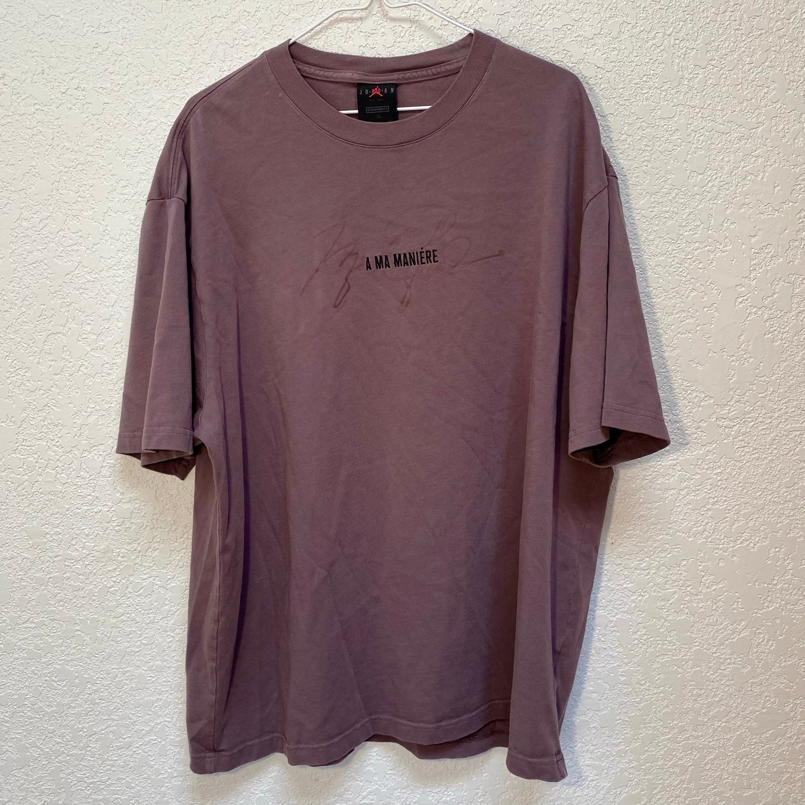 Air Jordan X A Ma Maniere T-Shirt Men’s XL “Violet Ore / Black” Short Sleeve Tee