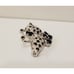 Two Love SWANS STERLING SILVER SAPPHIRES CHAPAL ZENRAY Marked Pin Brooch