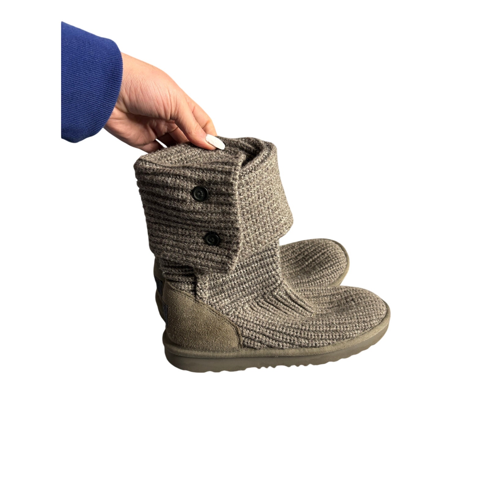 UGG Classic Cardy Boot Gray Size 6 Like New