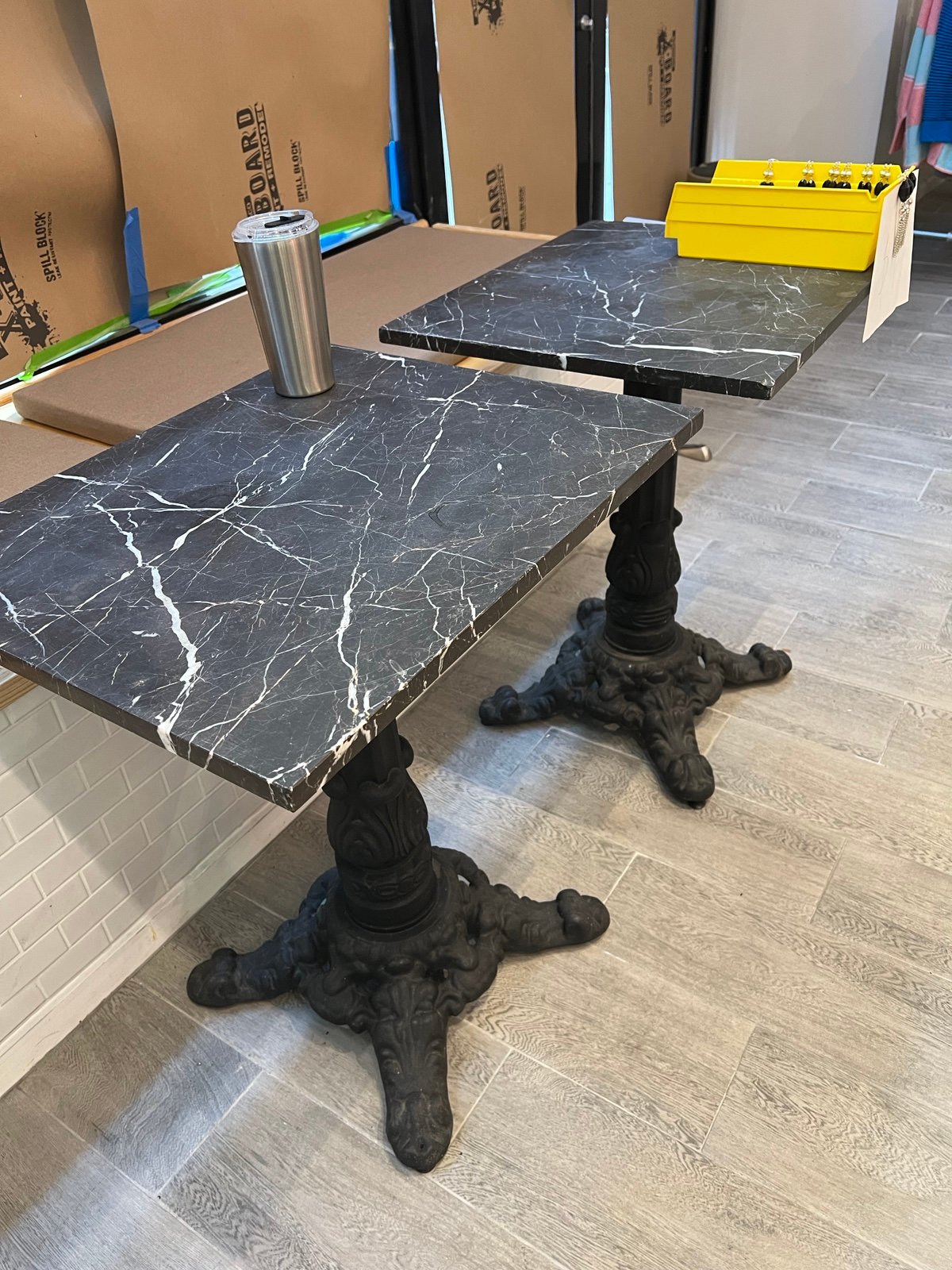 Marble tables set of four