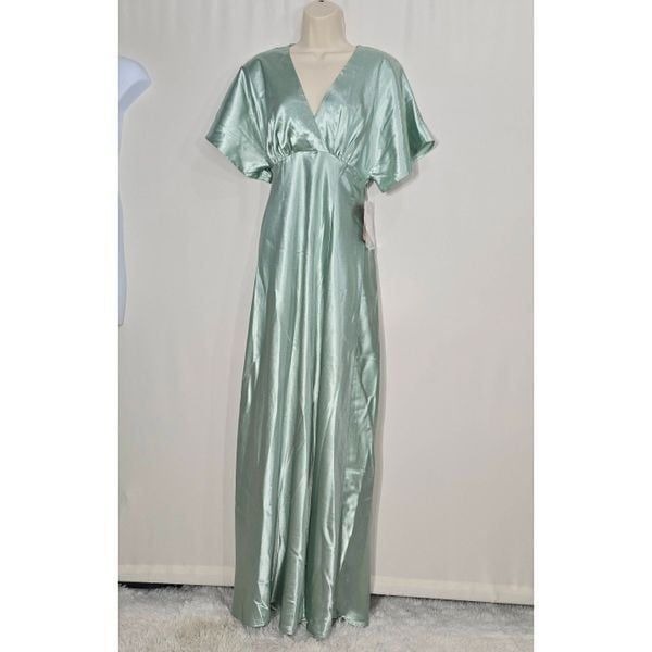 Birdy Grey Jesse Kimono Shiny Satin Dress Small