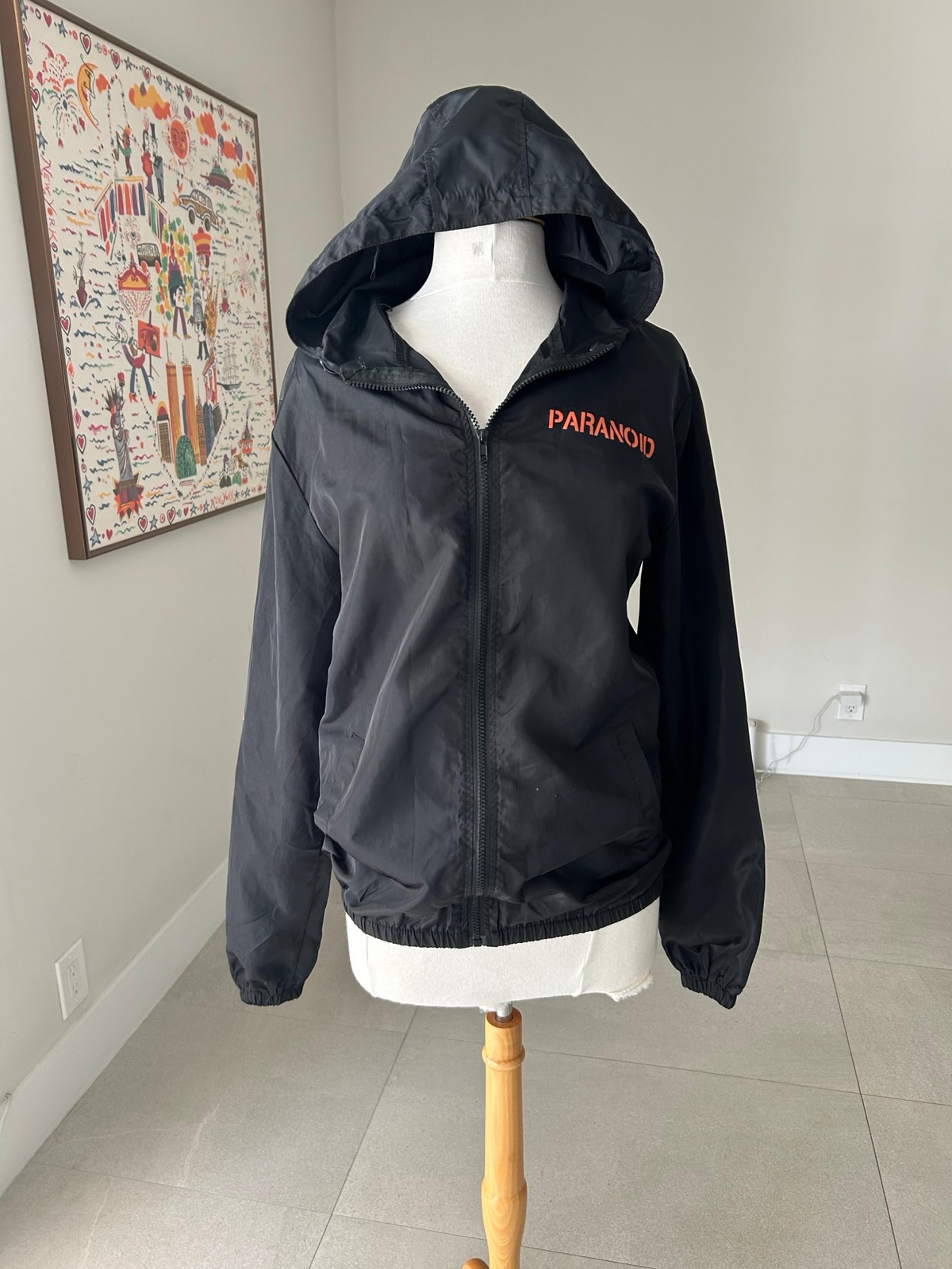 Anti Social Social Club x Undefeated Paranoid Windbreaker Anorak Hoodie Black