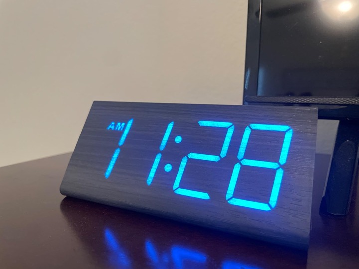 Wooden Digital Alarm Clocks for Bedrooms - Electric Desk Clock