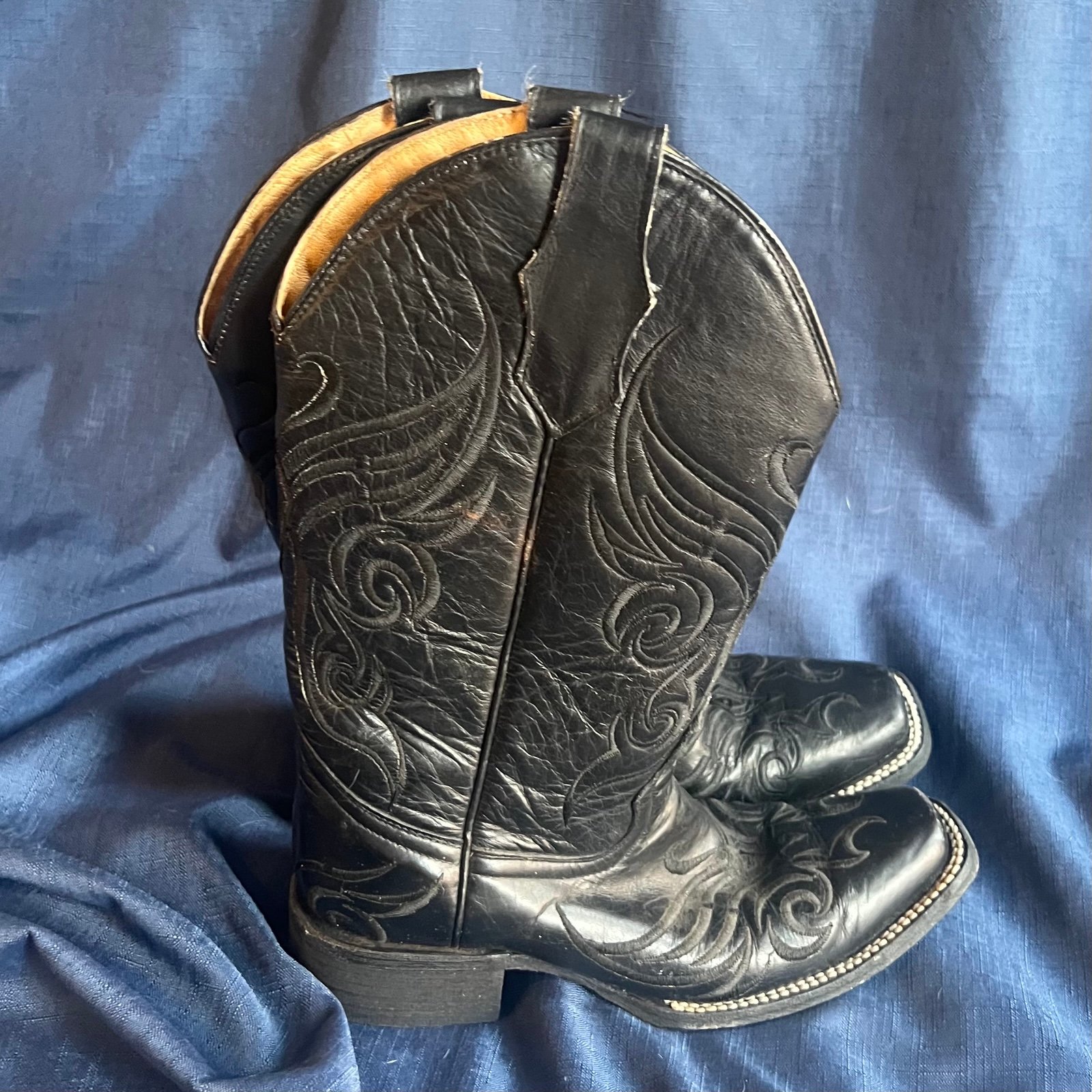 Circle G Filigree Western Boot Black Women's Size 6