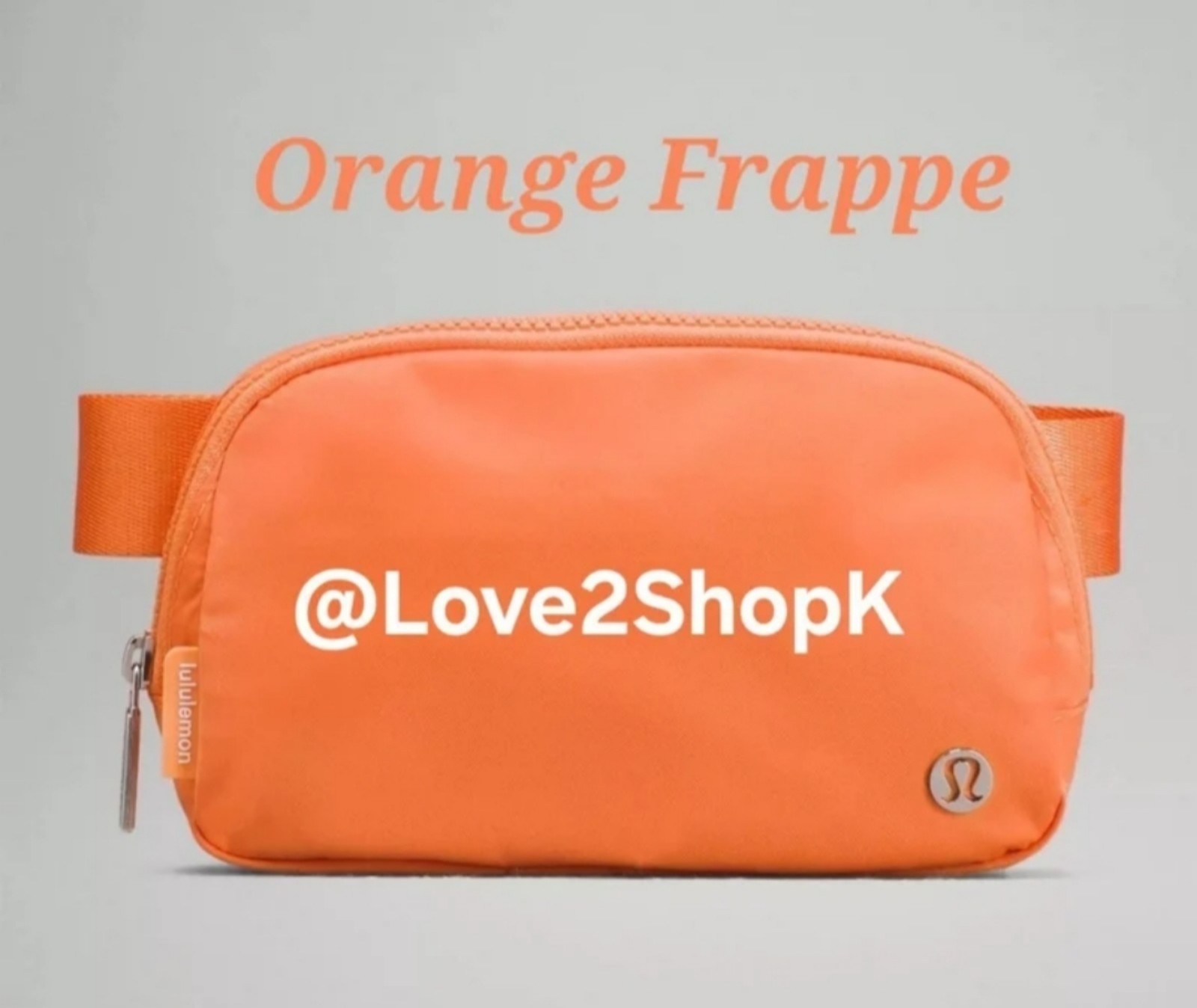 NWT Lululemon belt bag orange frappe 1L