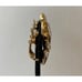 Trifari Alfred Phillipe Black Enamel & Rhinestone Marquise Clip Earrings