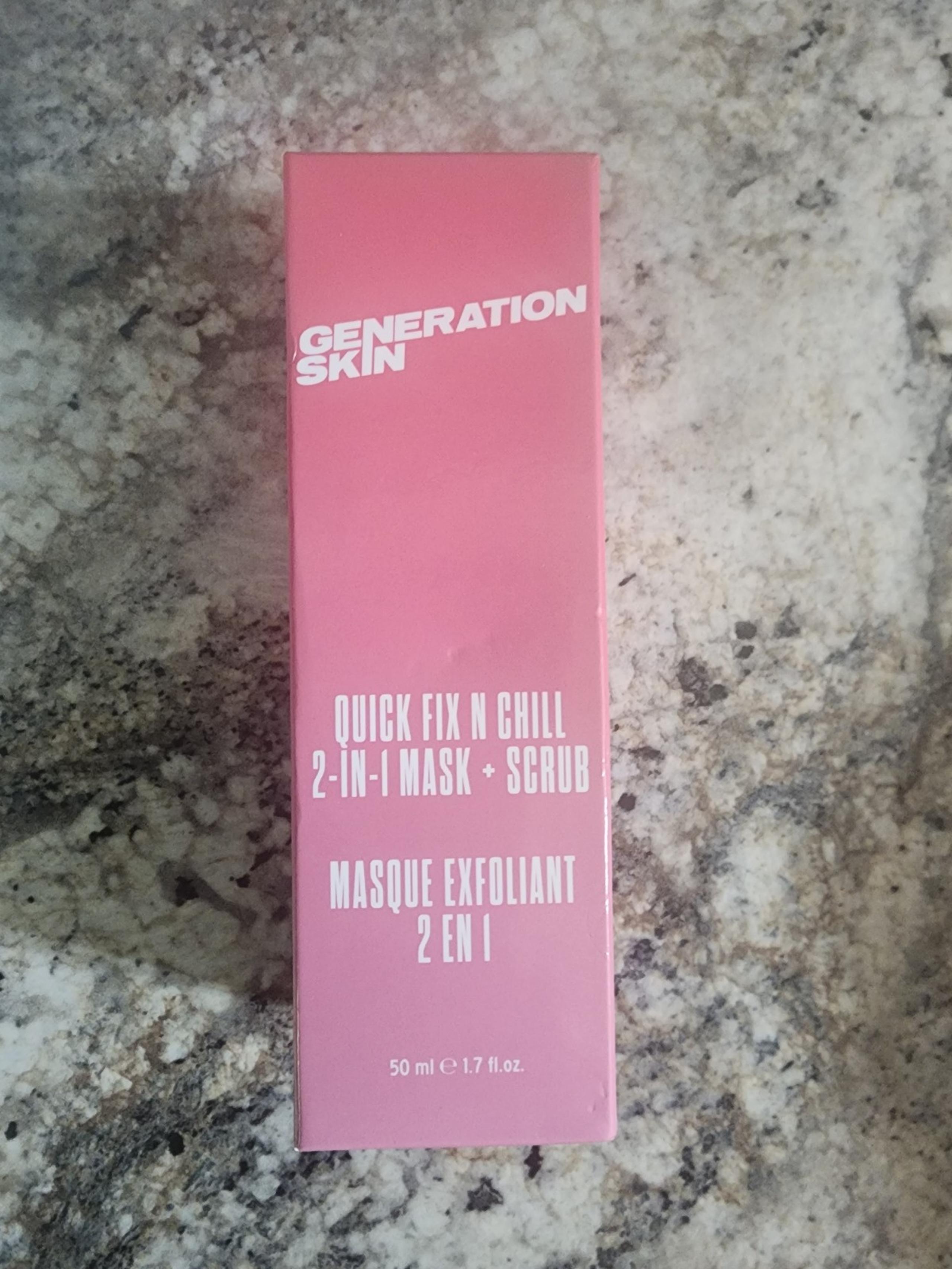 Generation skin quick fix n chill 2 - in - 1 Mask + Scrub