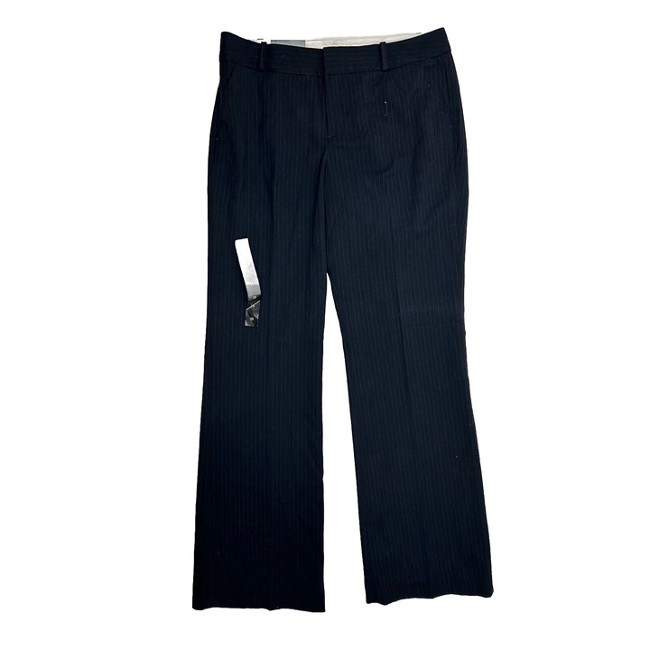 New Banana Republic Womens 10 Martin Fit Straight Leg Striped Dress Pants Slacks