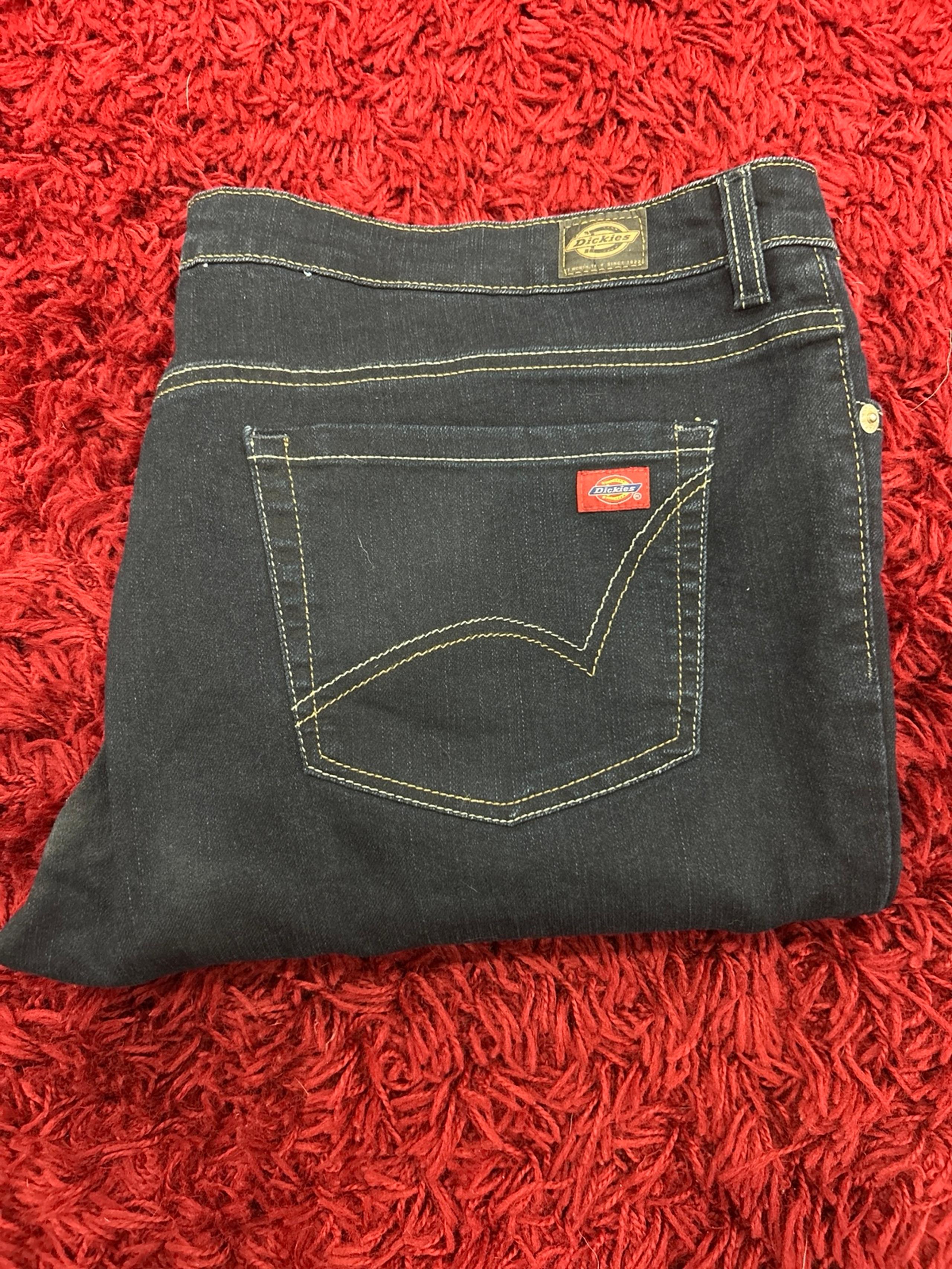 Women’s DICKIES JEANS 18 Relaxed fit Stretch denim NEW dark wash