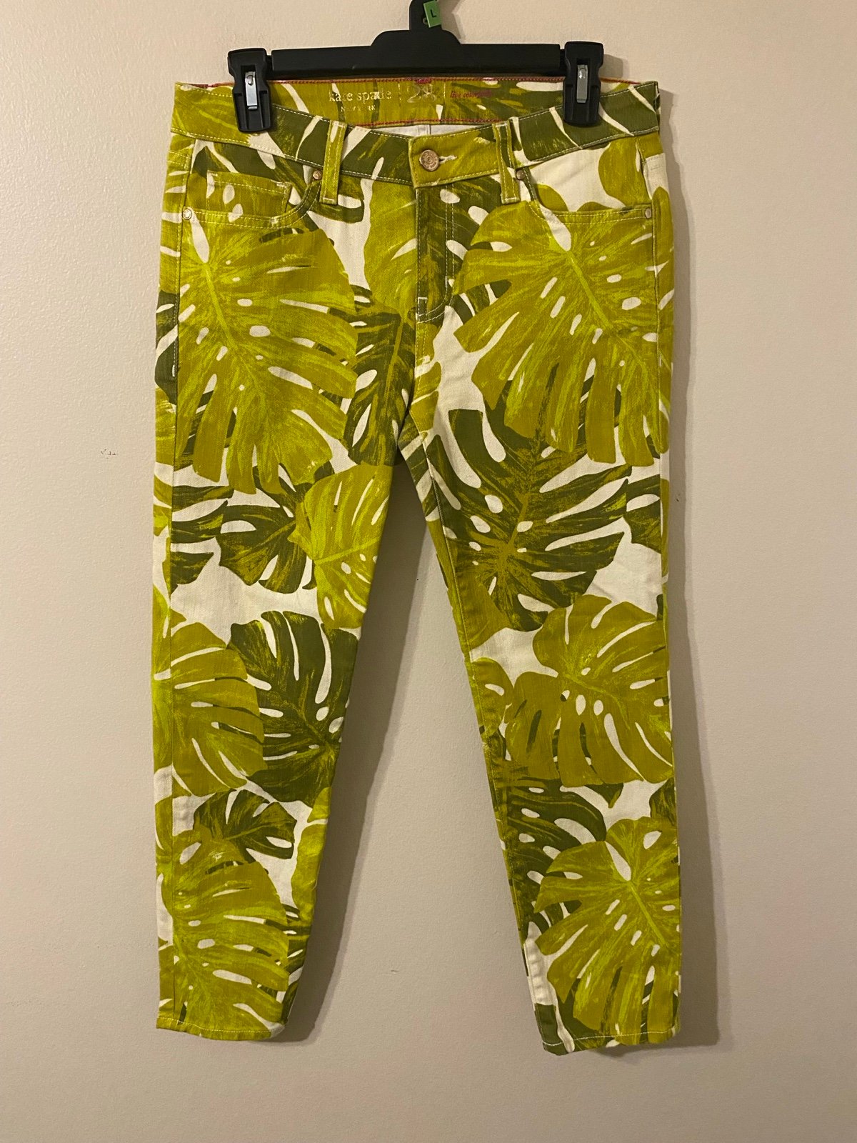 Womens Kate Spade Broome Street Havana Leaf Cropped Jeans 28 Waist