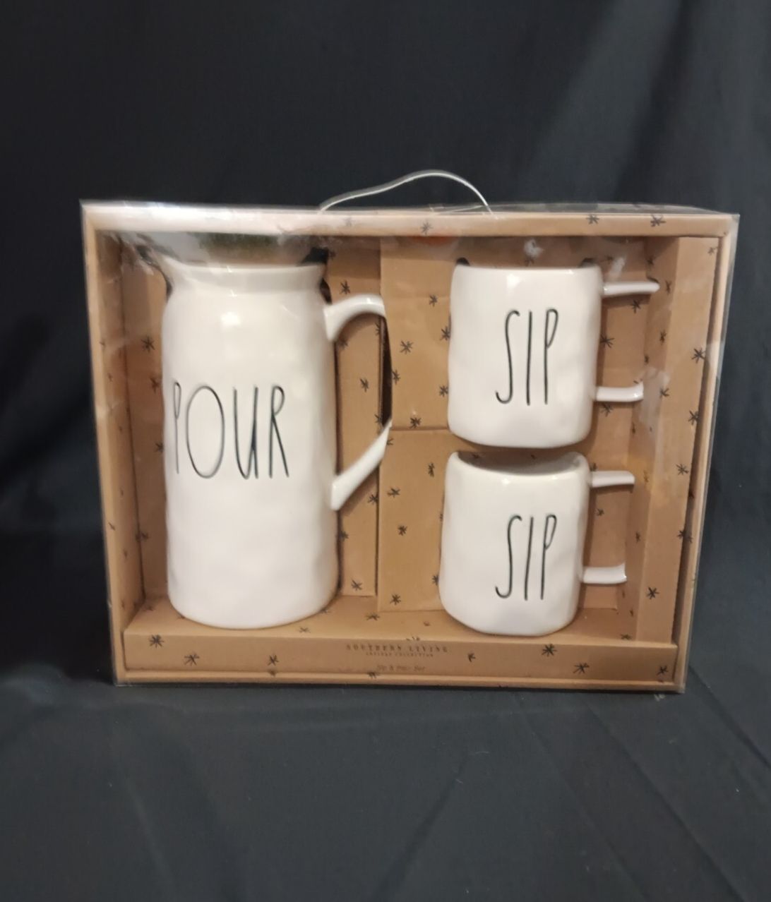 Rae Dunn Southern Living Artisan Collection Sip & Pour Set NIB