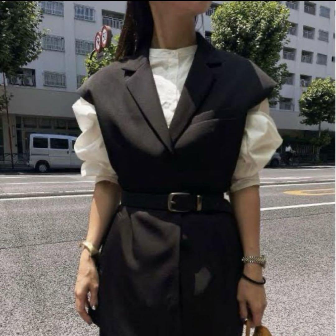 Ameri PEPLUM JACKET WITH PUFF BLOUSE GILET black 01220470090