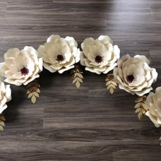 ivory giant paper flowers