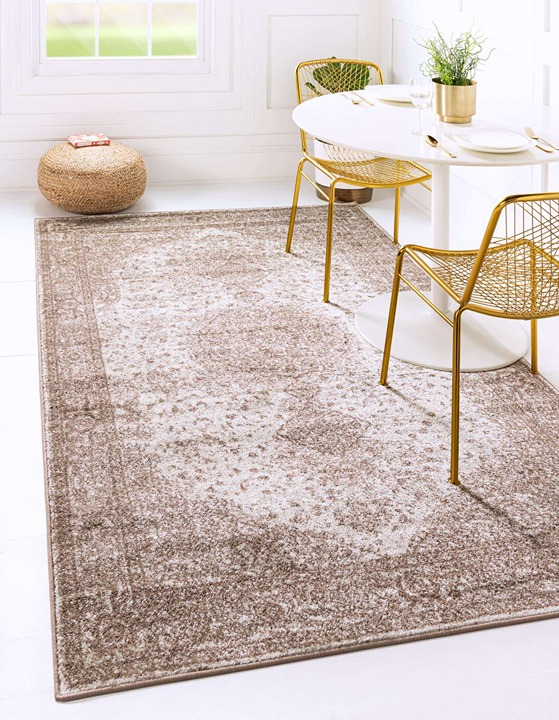 5' x 8' New Area Rug Brown H 44194 Home Decorative Art Soft Carpet Collectible