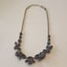 J.Crew smokey faceted Rhinestone necklace grey faux stone