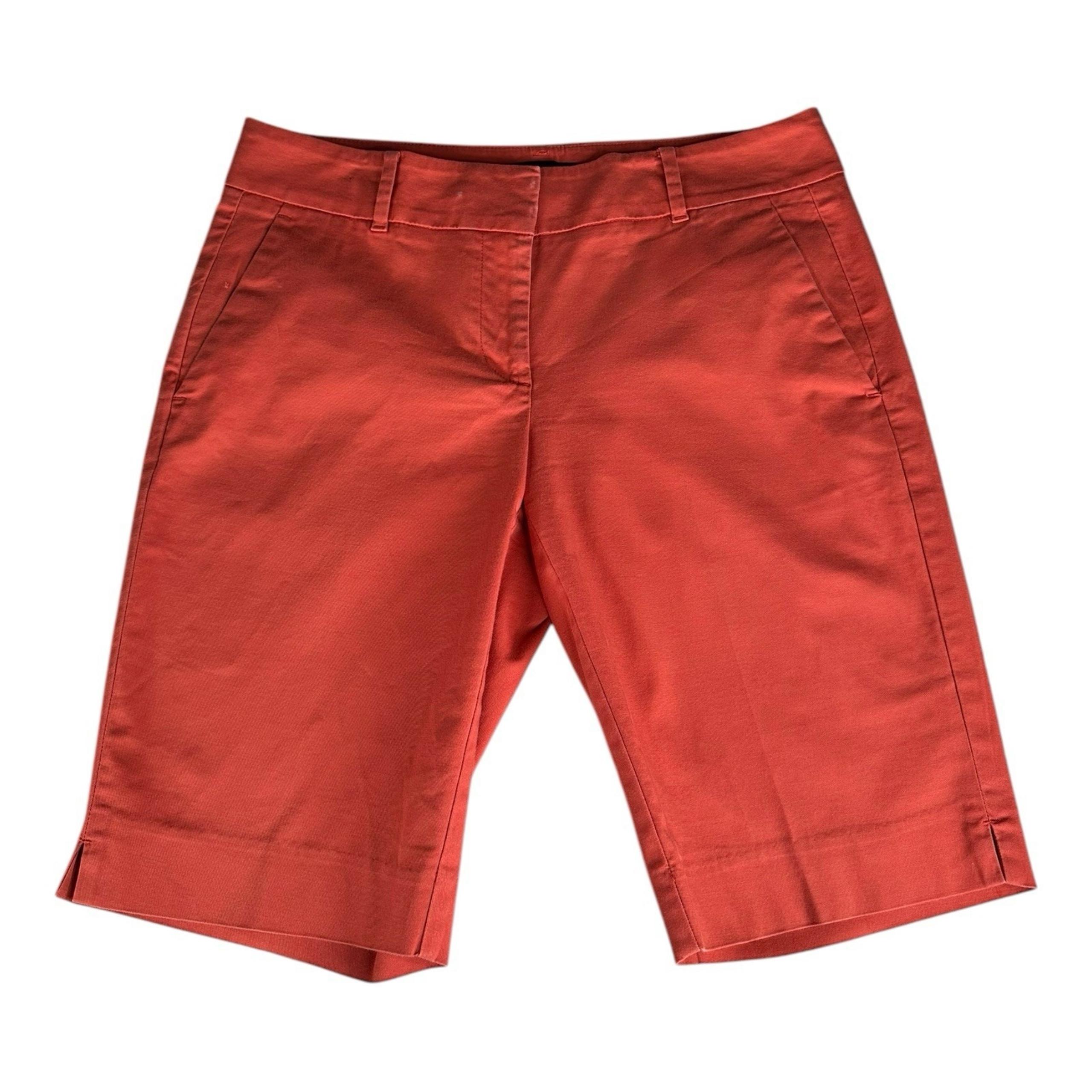 Ann Taylor Shorts Devin Fit Bermuda Walking Red Salmon Size 2 Travel Cruise