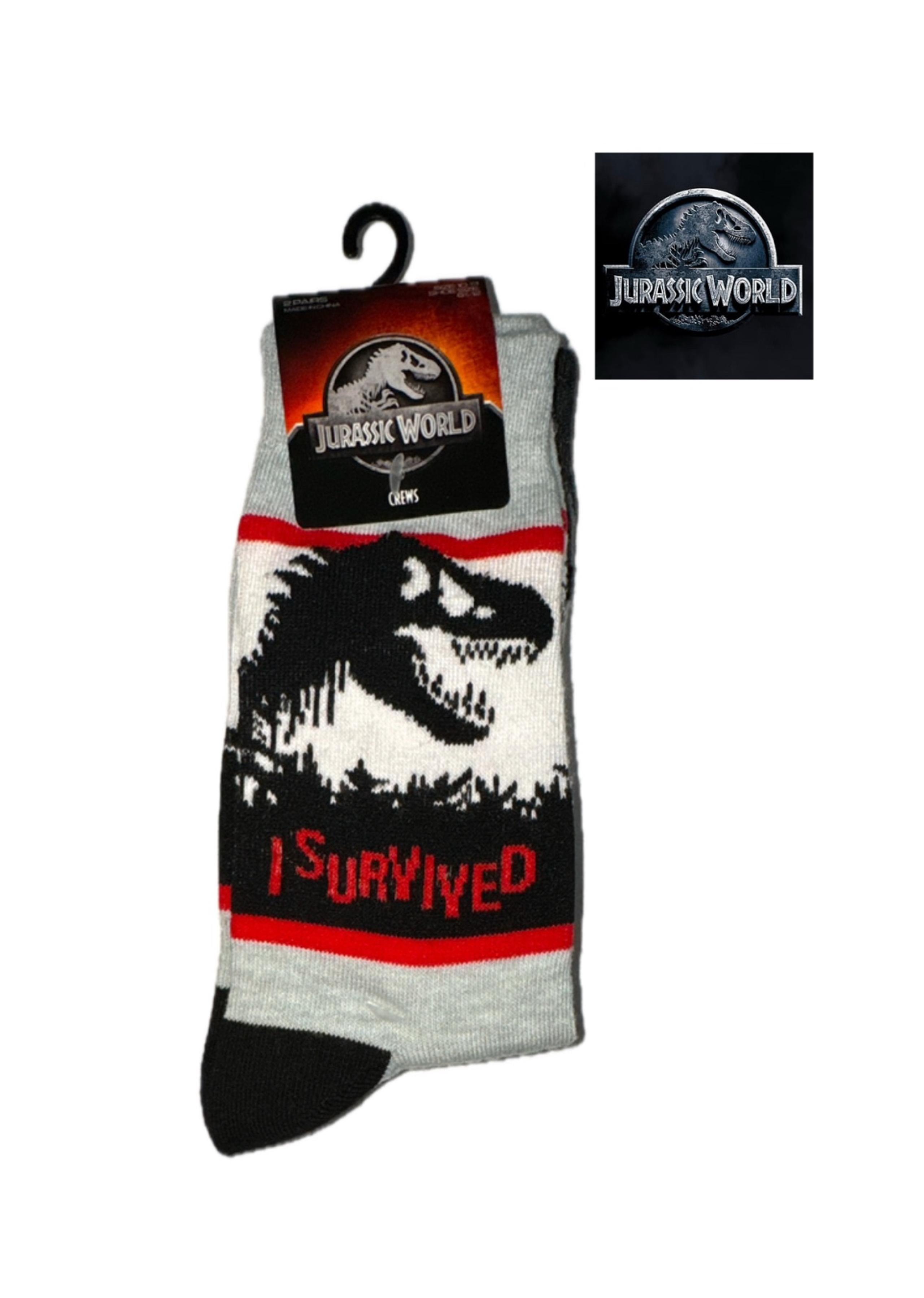 Jurassic park 2 pair crew socks NWT.