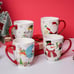 Topadorn Christmas Coffee Mug Ceramic Xmas Mug Porcelain Latte Tea Cup With Lid