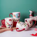 Topadorn Christmas Coffee Mug Ceramic Xmas Mug Porcelain Latte Tea Cup With Lid