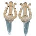 VTG Home Interior USA SyrocoWood Music Lyre Wall Sconces W/2 Vases Set Of 2 READ