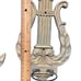 VTG Home Interior USA SyrocoWood Music Lyre Wall Sconces W/2 Vases Set Of 2 READ