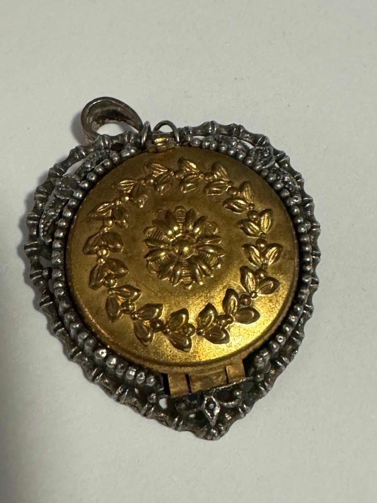 Vintage Fold Out Locket Brooch Pendant