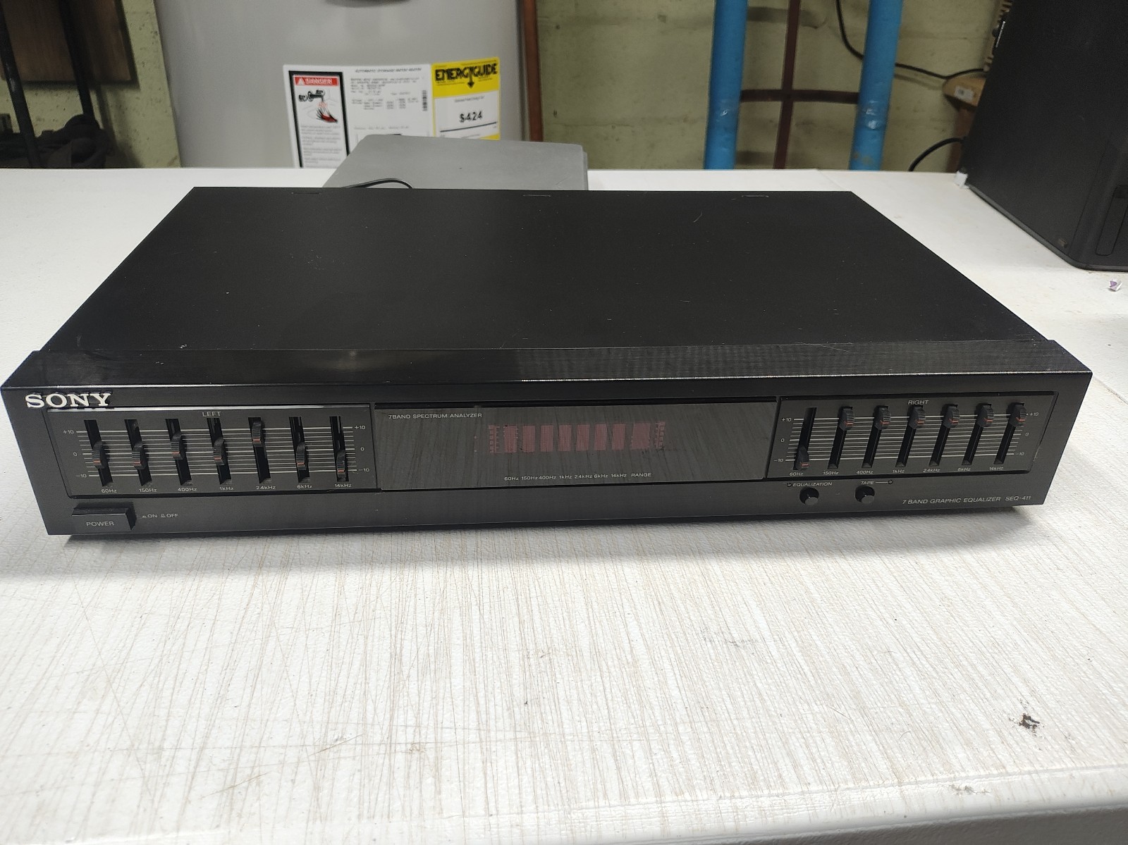 Vintage SONY 7 Band Graphic Equalizer Spectrum Analyzer SEQ-411 Made in Japan