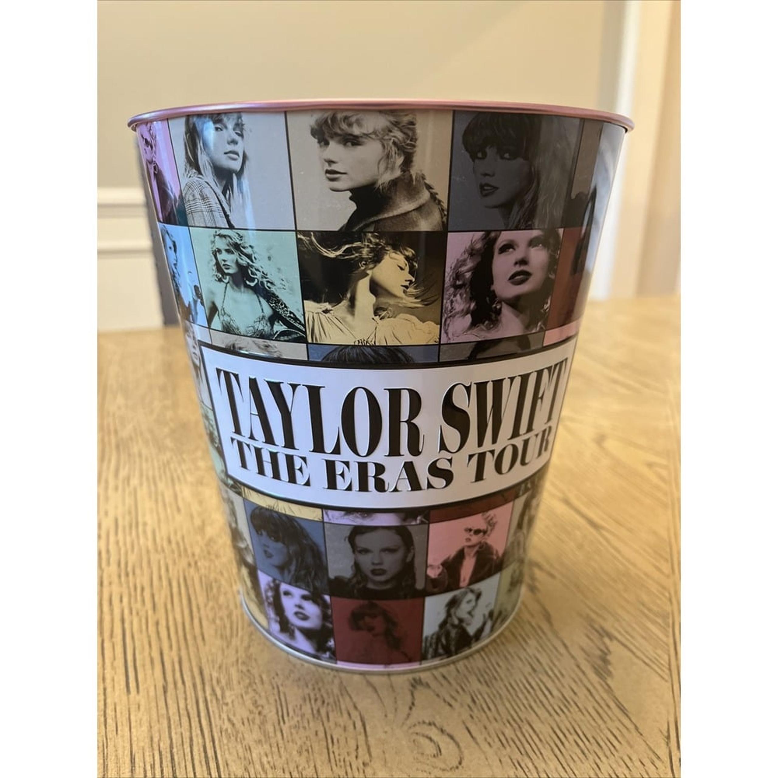 TAYLOR SWIFT BUCKET THE ERAS TOUR MOVIE POPCORN Bucket Pink Tin AMC EXCLUSIVE