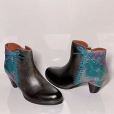 L'Artiste x Jane & Coco Allurable Leather Ankle Boots Size: 38