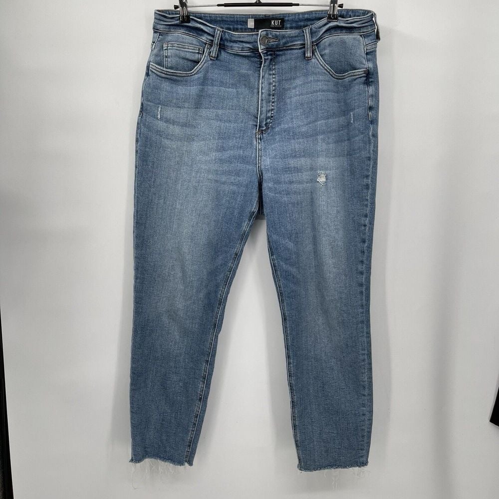 Kut From The Kloth Rachael Fab Ab Mom Jeans Womens Size 16W High Rise Ankle