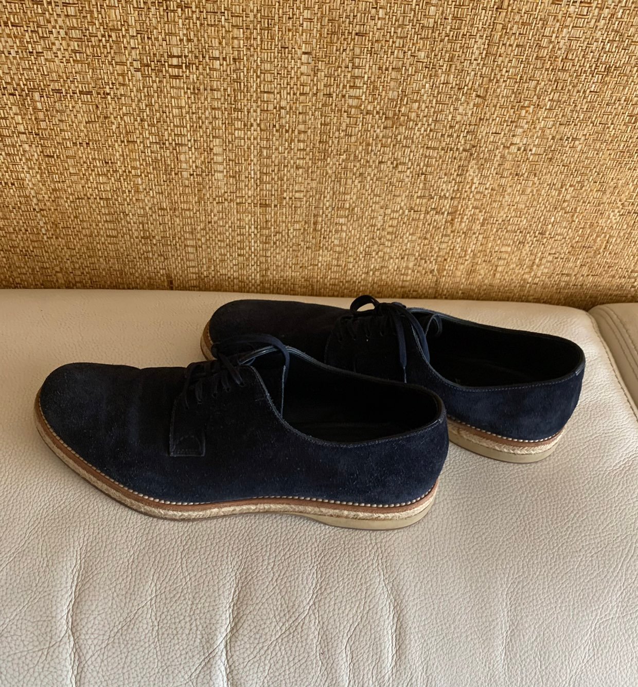 PRADA Milano Suede dark Blue Shoes .Prada Size 9 1/2 US 11