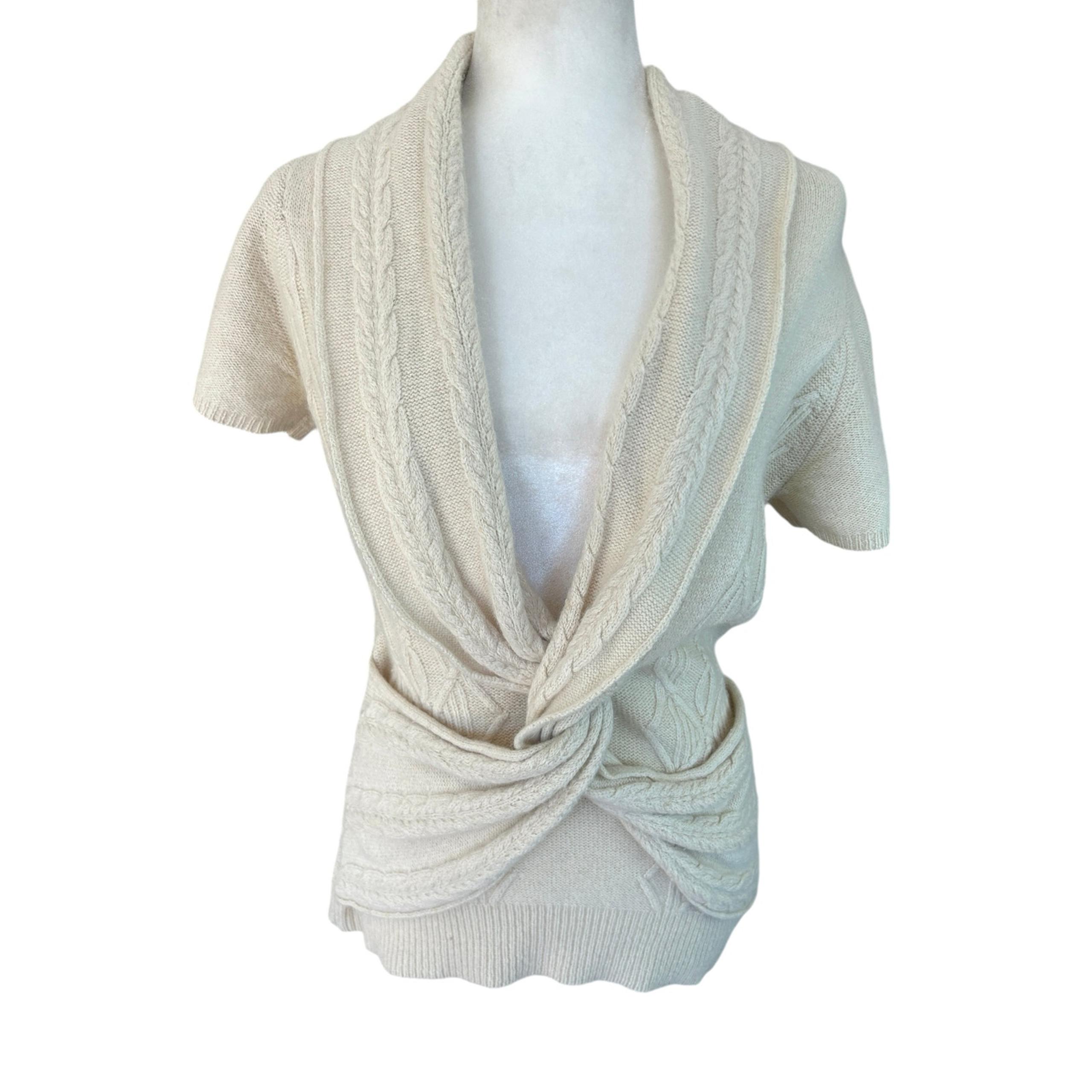 Sleeping on Snow Wool Cashmere Sweater XS Cream Cozy Warm Luxury Winter Cottage