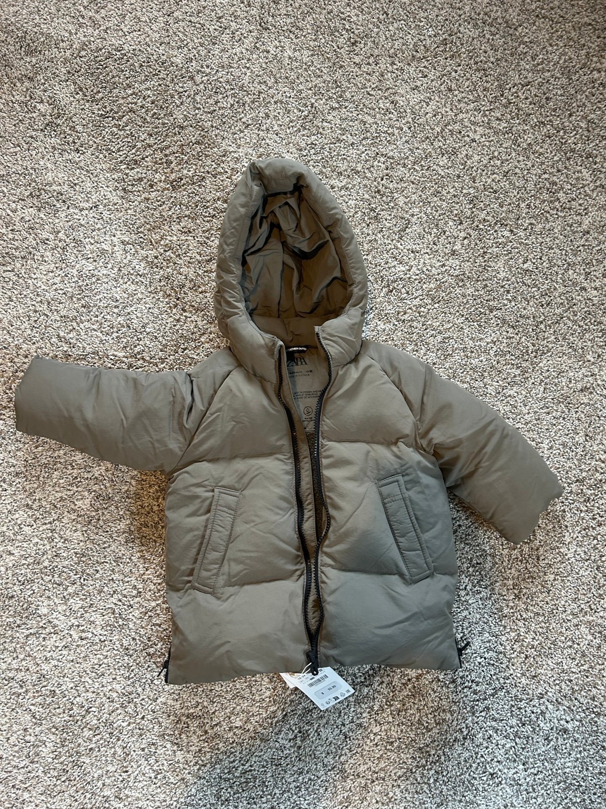Zara puffer jacket 2t