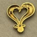 VINTAGE Marked AVON GOLD TONE BROOCH PIN WITH PEARL HEART SHAPE