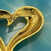 VINTAGE Marked AVON GOLD TONE BROOCH PIN WITH PEARL HEART SHAPE