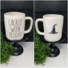 Rae Dunn Cackle with Delight 2 Sided Mug