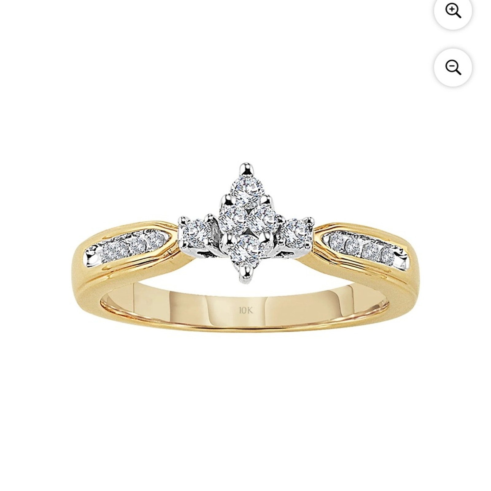 Woman’s Keepsake 1/4 Carat T.W Diamond Lovelight Engagement Ring in 10k YellowGd