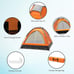 2-Person Camping Tent - Includes Rain Fly and Carrying Bag - Lightweight Compact