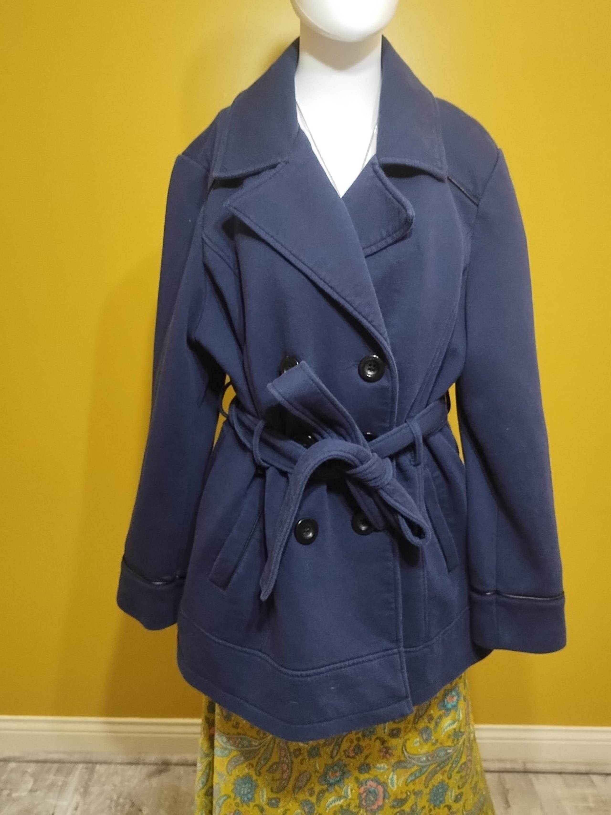 D.e.t.a.i.l.s. Intl Black Cotton Blend Pea Coat XL