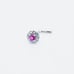 Solid 14kt gold nose piercing white gold 20 gauge New 11 crystals