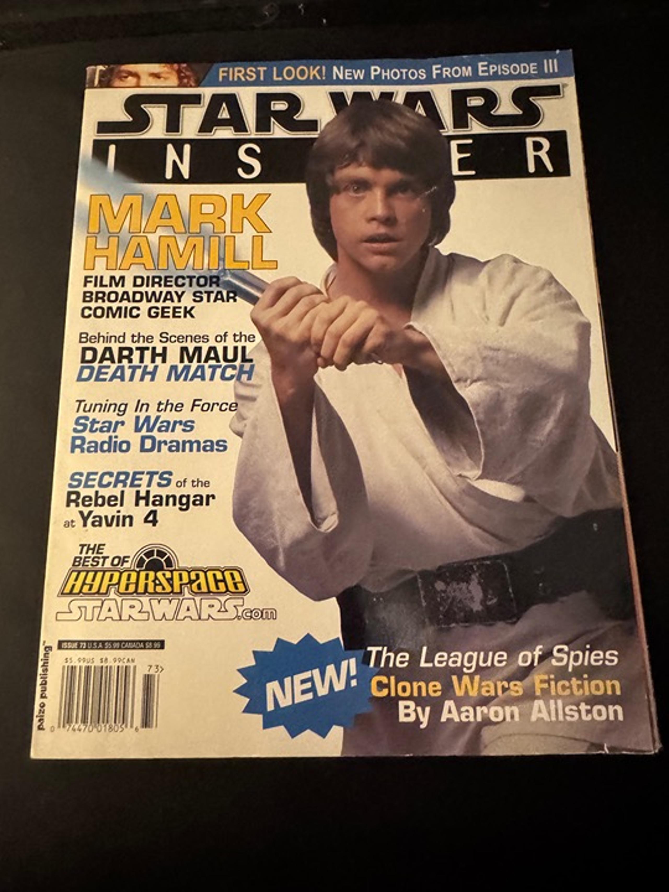 2003 Star Wars Insider Magazine Mark Hamill Luke Skywalker Cantina Band Issue
