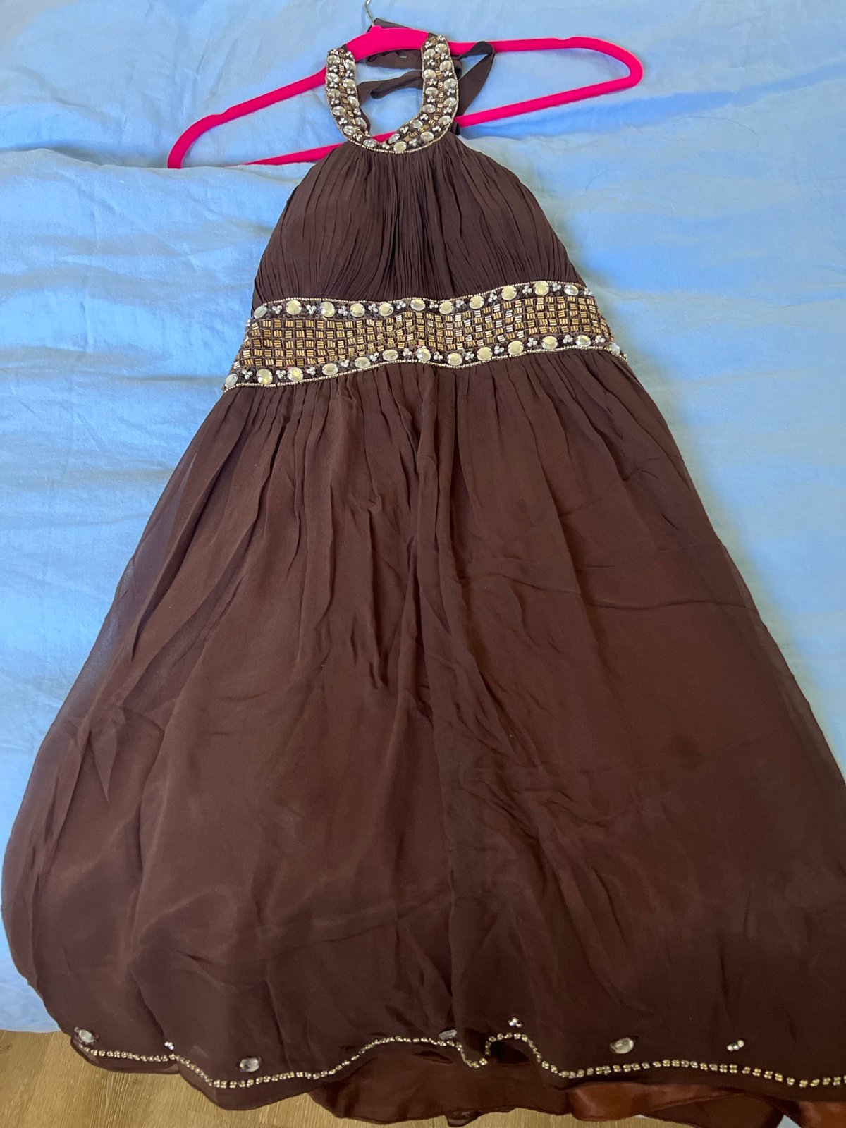 Midi cocktail brown dress size 2