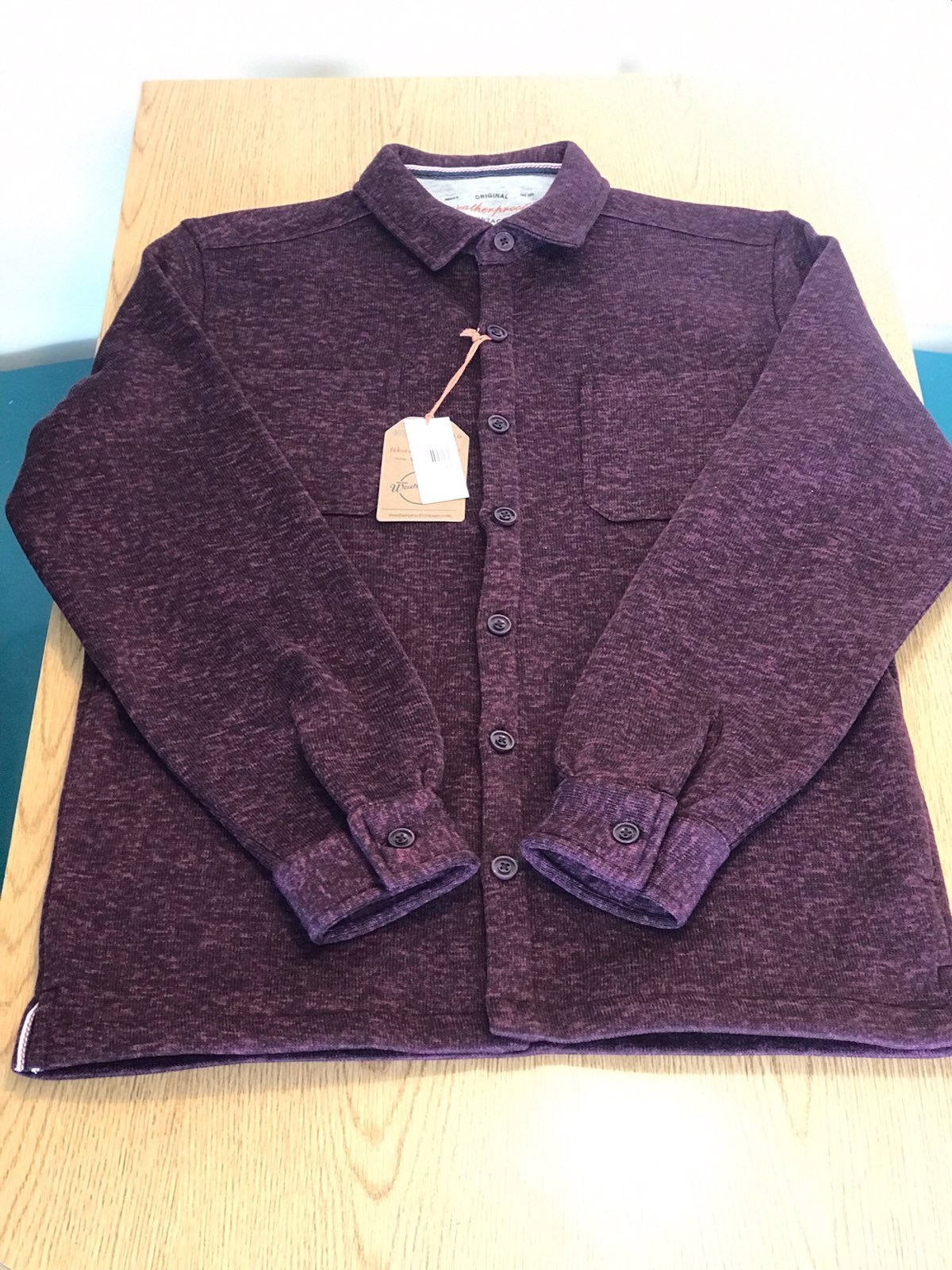 Weather Proof vintage shirt jacket sz M