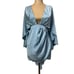 Michael Costello Revolve Blue Satin Colette Caped Mini Dress size XS