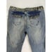 Akademiks AKDMKS Womens sz 27 cuffed royal capri Jeans Embellished sequins