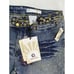 Akademiks AKDMKS Womens sz 27 cuffed royal capri Jeans Embellished sequins