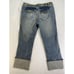 Akademiks AKDMKS Womens sz 27 cuffed royal capri Jeans Embellished sequins
